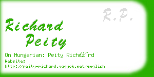 richard peity business card